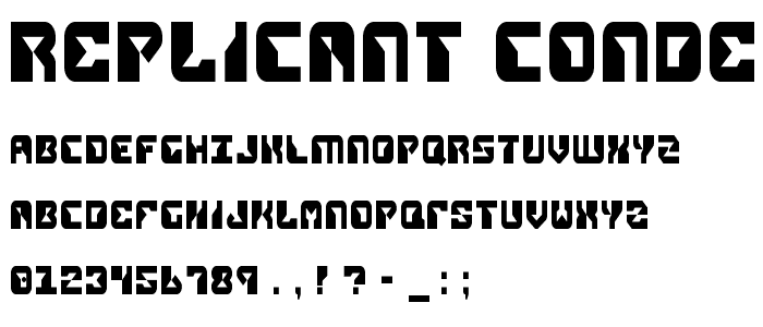 Replicant Condensed font